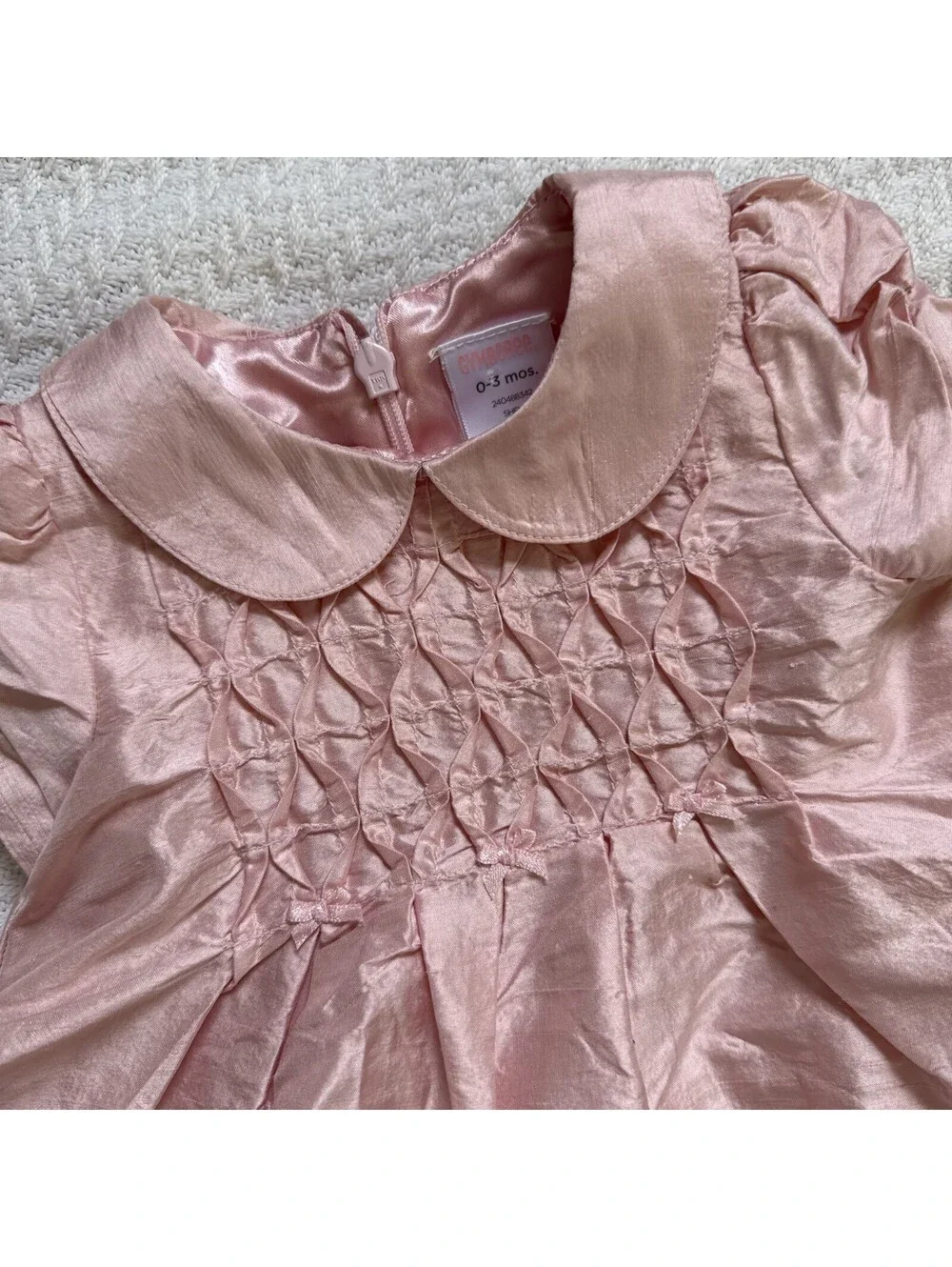 2007 Gymboree 100% silk Dress Pink Size 0-3M